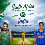 South Africa National Cricket Team vs India National Cricket Team Match Scorecard showing South Africa's 76-run victory over India in the ICC Men's T20 World Cup 2026 Super 8 match