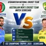 Afghanistan National Cricket Team vs Australian Men’s Cricket Team Match Scorecard