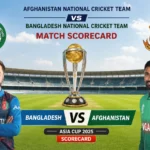 Afghanistan National Cricket Team vs Bangladesh National Cricket Team Match Scorecard – Stunning Asia Cup 2025 Clash