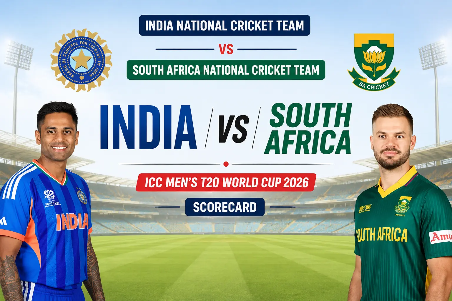 India National Cricket Team vs South Africa National Cricket Team Match Scorecard: Complete 2026 Match Report India National Cricket Team vs South Africa National Cricket Team Match Scorecard: Complete 2026 Match Report