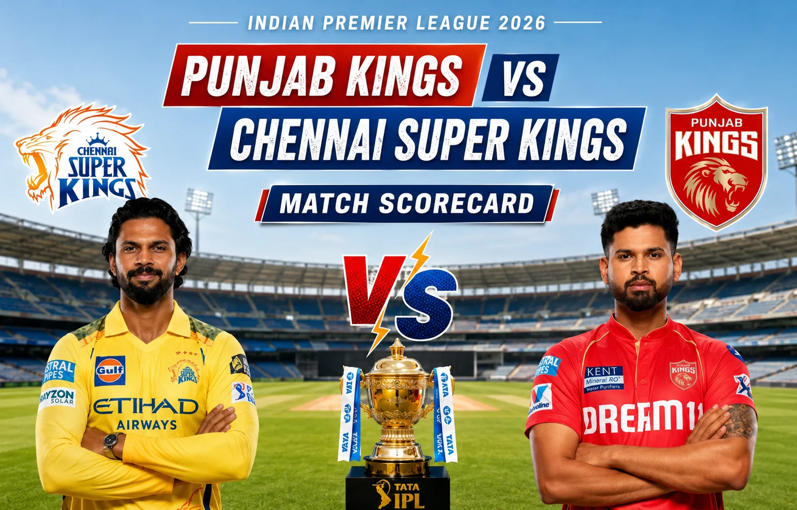 Punjab Kings vs Chennai Super Kings Match Scorecard: 7+ Best Highlights