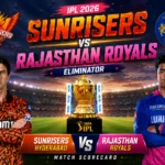 Rajasthan Royals vs Sunrisers Hyderabad Match Scorecard