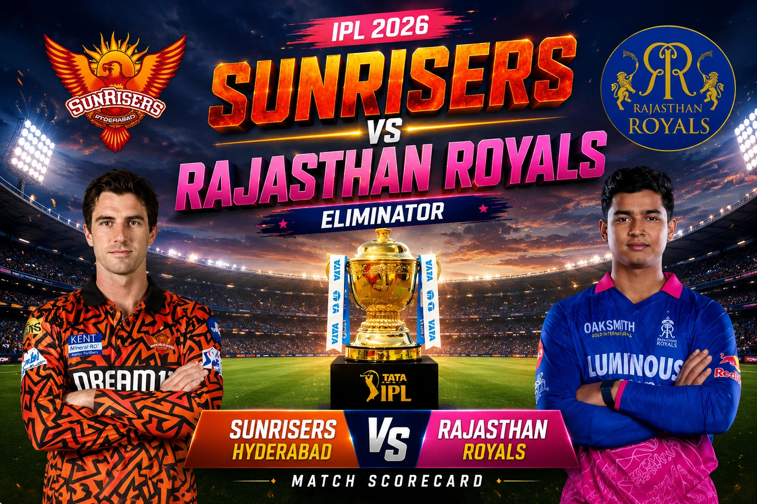 Rajasthan Royals vs Sunrisers Hyderabad Match Scorecard Rajasthan Royals vs Sunrisers Hyderabad Match Scorecard