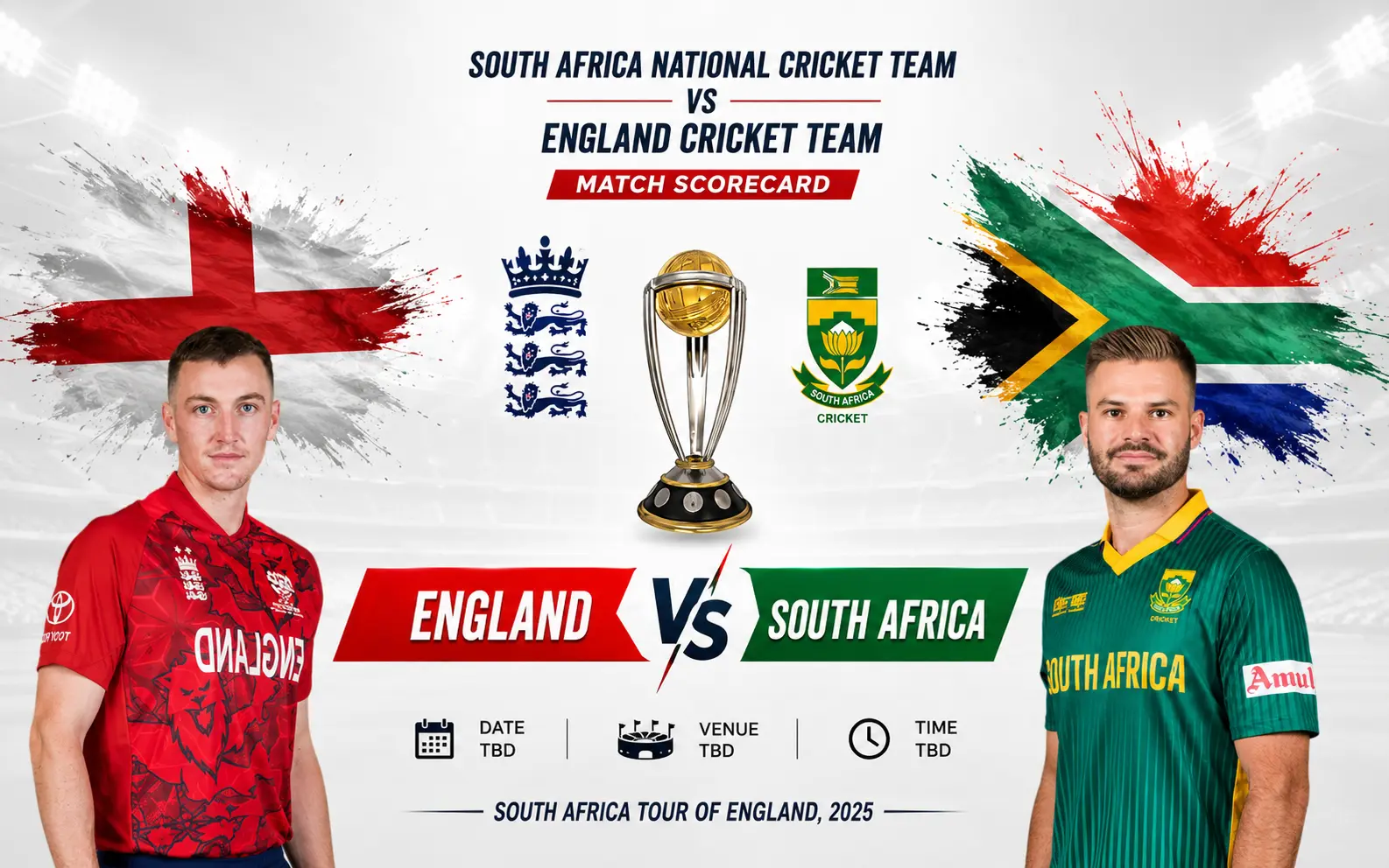 South Africa National Cricket Team vs England Cricket Team Match Scorecard South Africa National Cricket Team vs England Cricket Team Match Scorecard