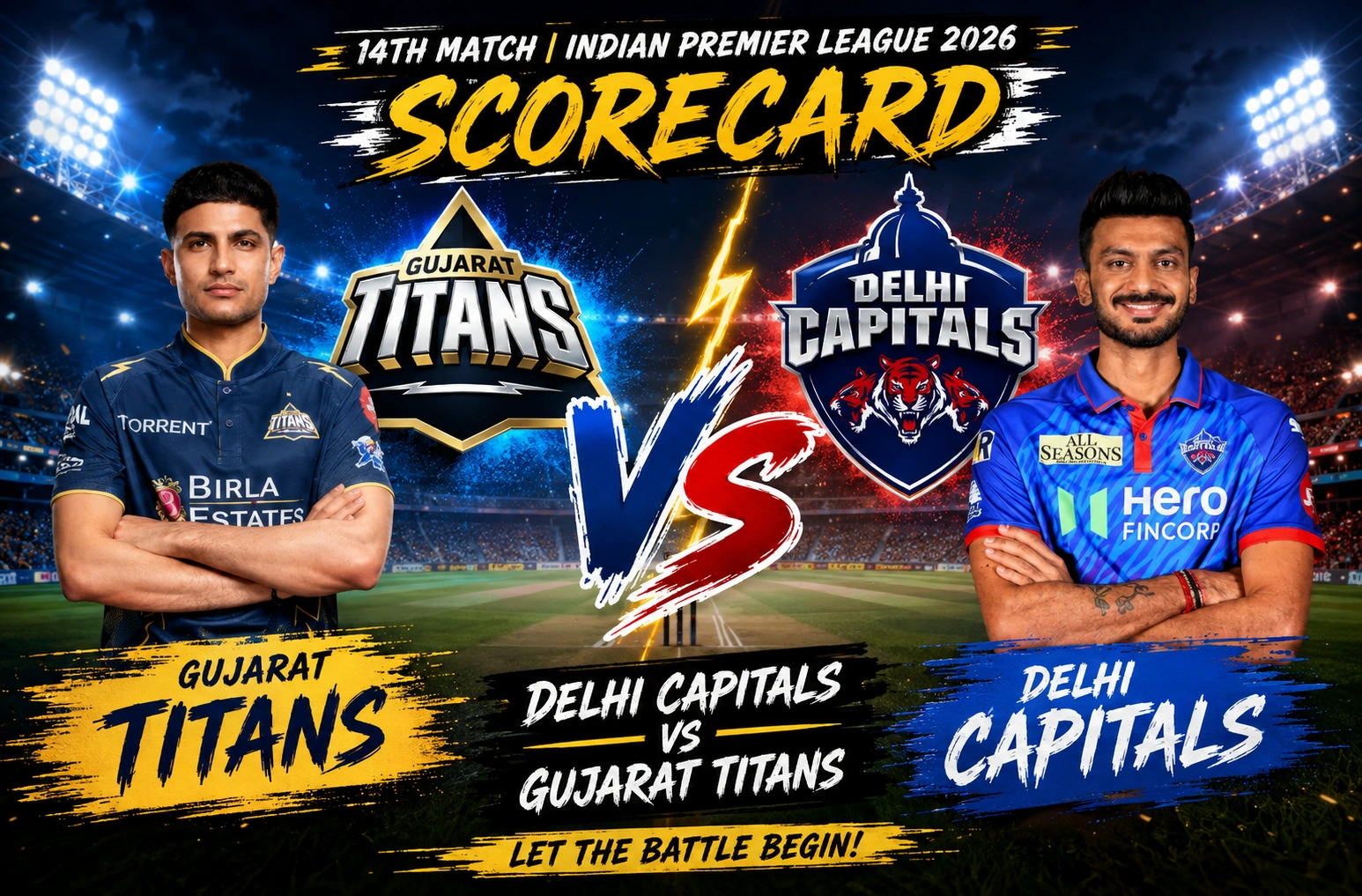 Delhi Capitals vs Gujarat Titans Match Scorecard Delhi Capitals vs Gujarat Titans Match Scorecard