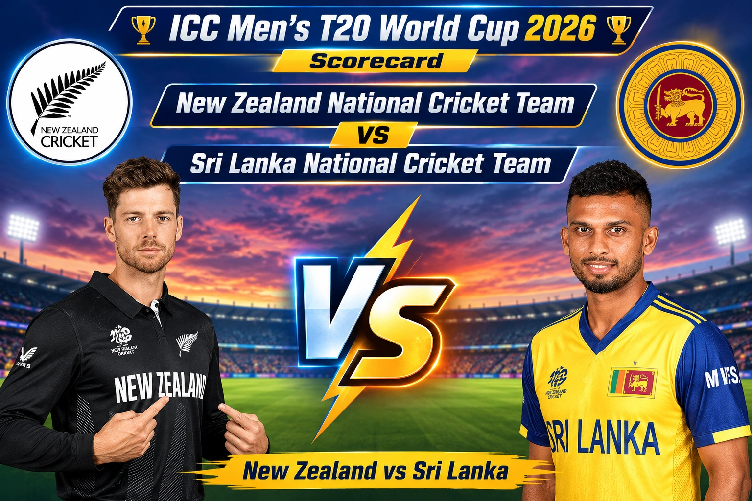 New Zealand National Cricket Team vs Sri Lanka National Cricket Team Match Scorecard