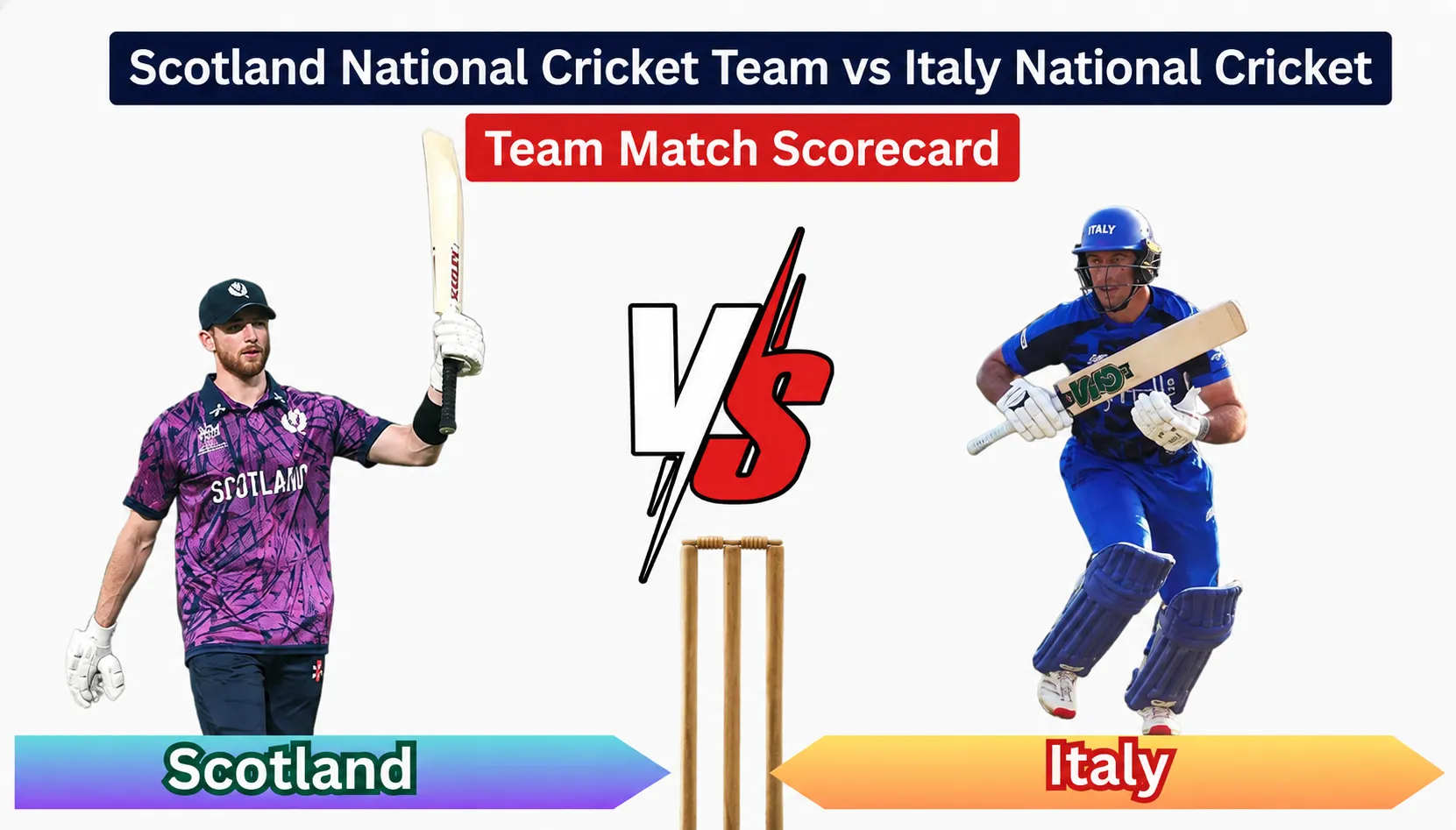 Scotland National Cricket Team vs Italy National Cricket Team Match Scorecard
