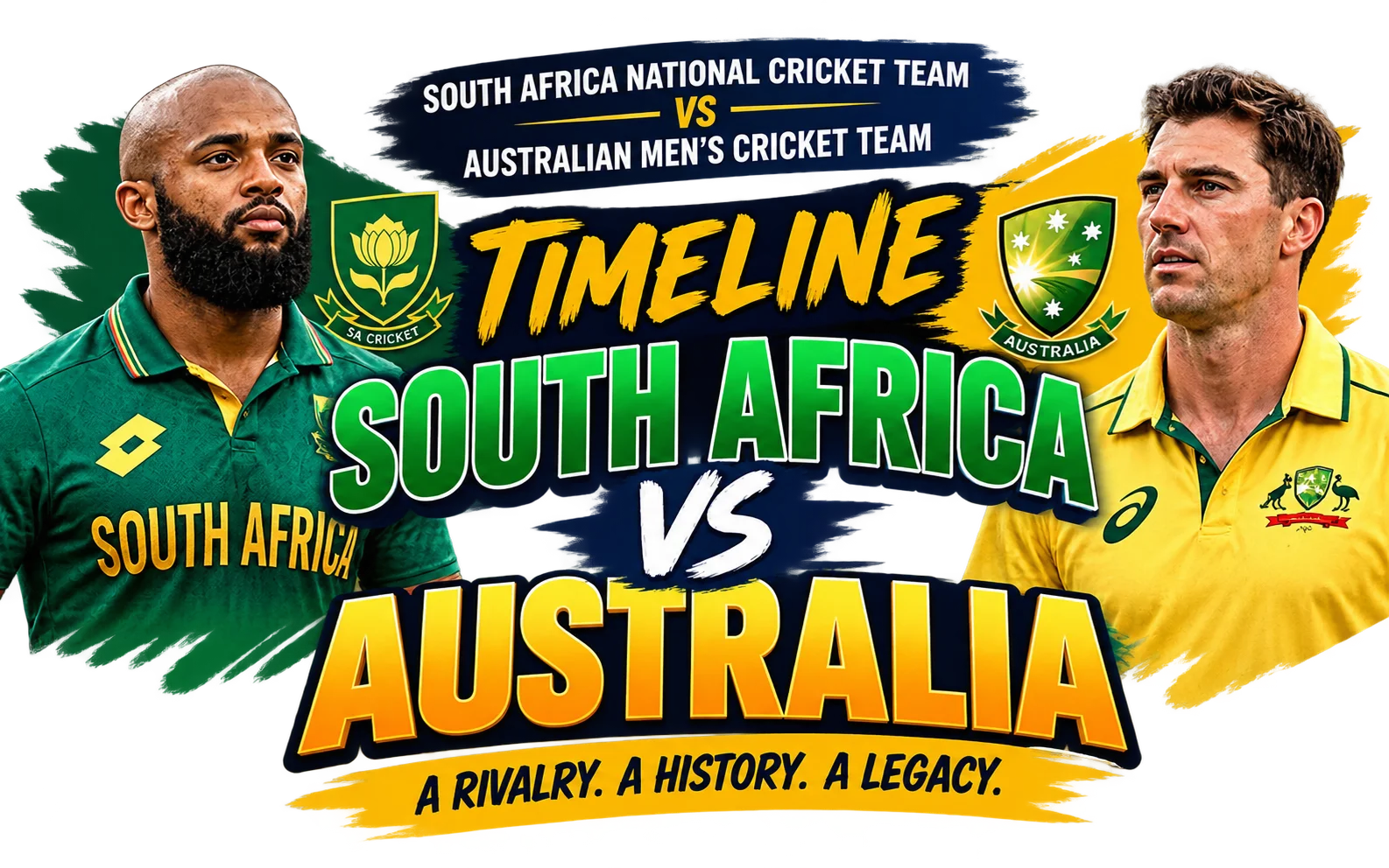 Australian Men’s Cricket Team vs South Africa National Cricket Team Timeline