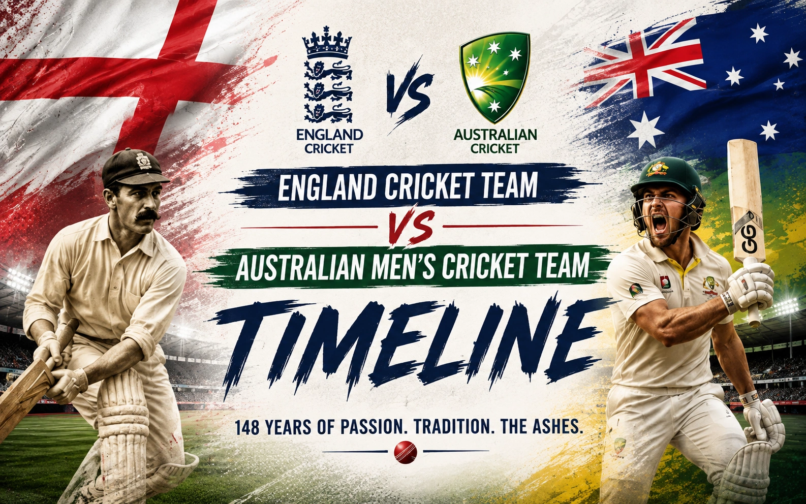 England Cricket Team vs Australian Men’s Cricket Team Timeline