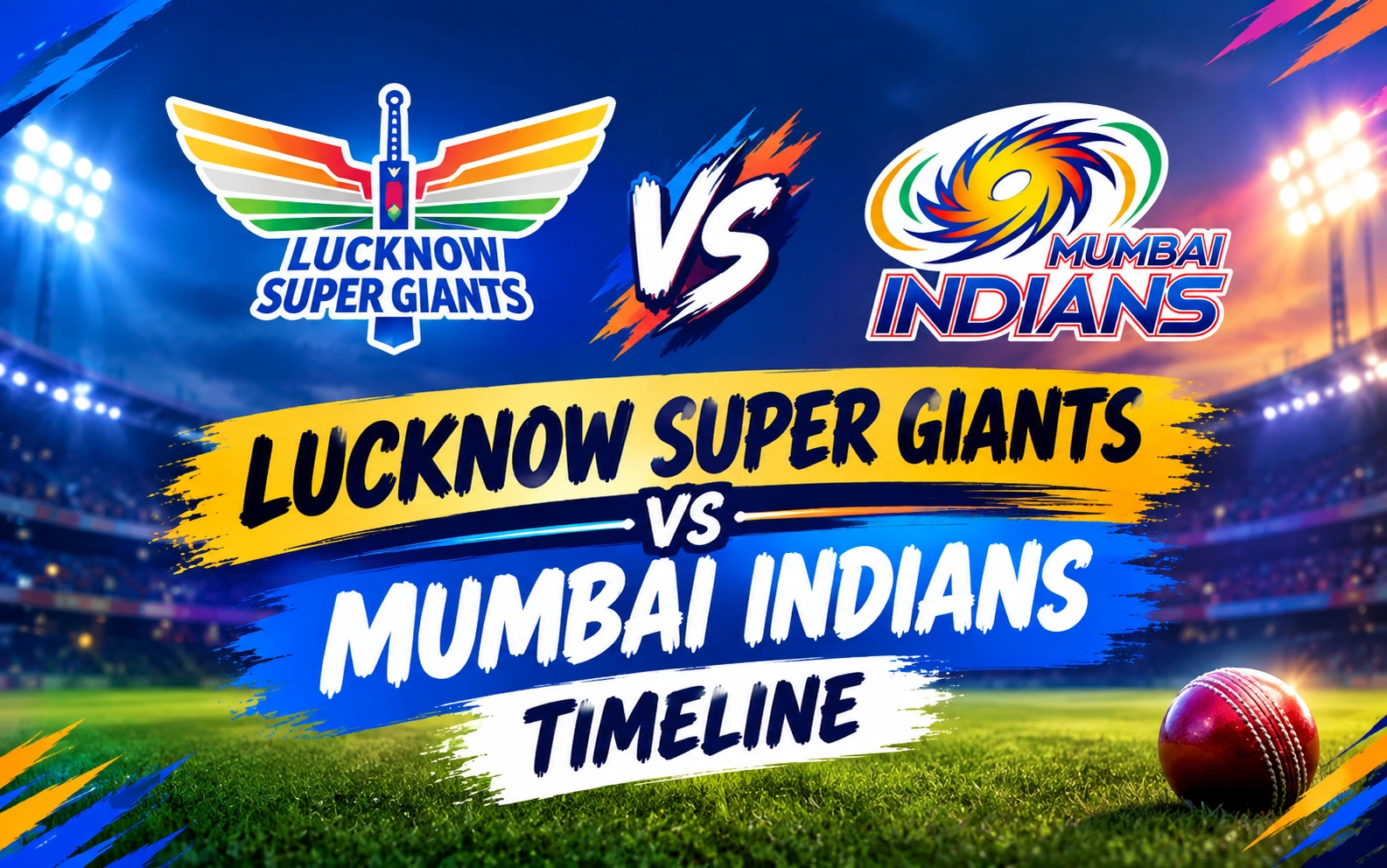 Lucknow Super Giants vs Mumbai Indians Timeline