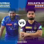Mumbai Indians vs Kolkata Knight Riders Match Scorecard