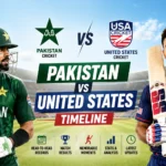 Pakistan National Cricket Team vs United States National Cricket Team Timeline