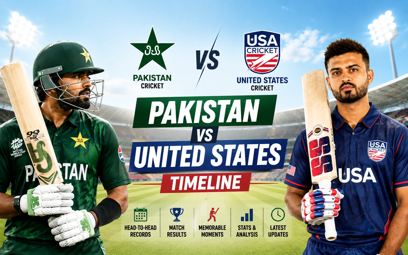 Pakistan National Cricket Team vs United States National Cricket Team Timeline