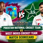 Pakistan National Cricket Team vs West Indies Cricket Team Match Scorecard