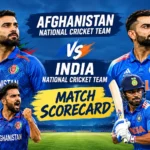Afghanistan National Cricket Team vs India National Cricket Team Match Scorecard
