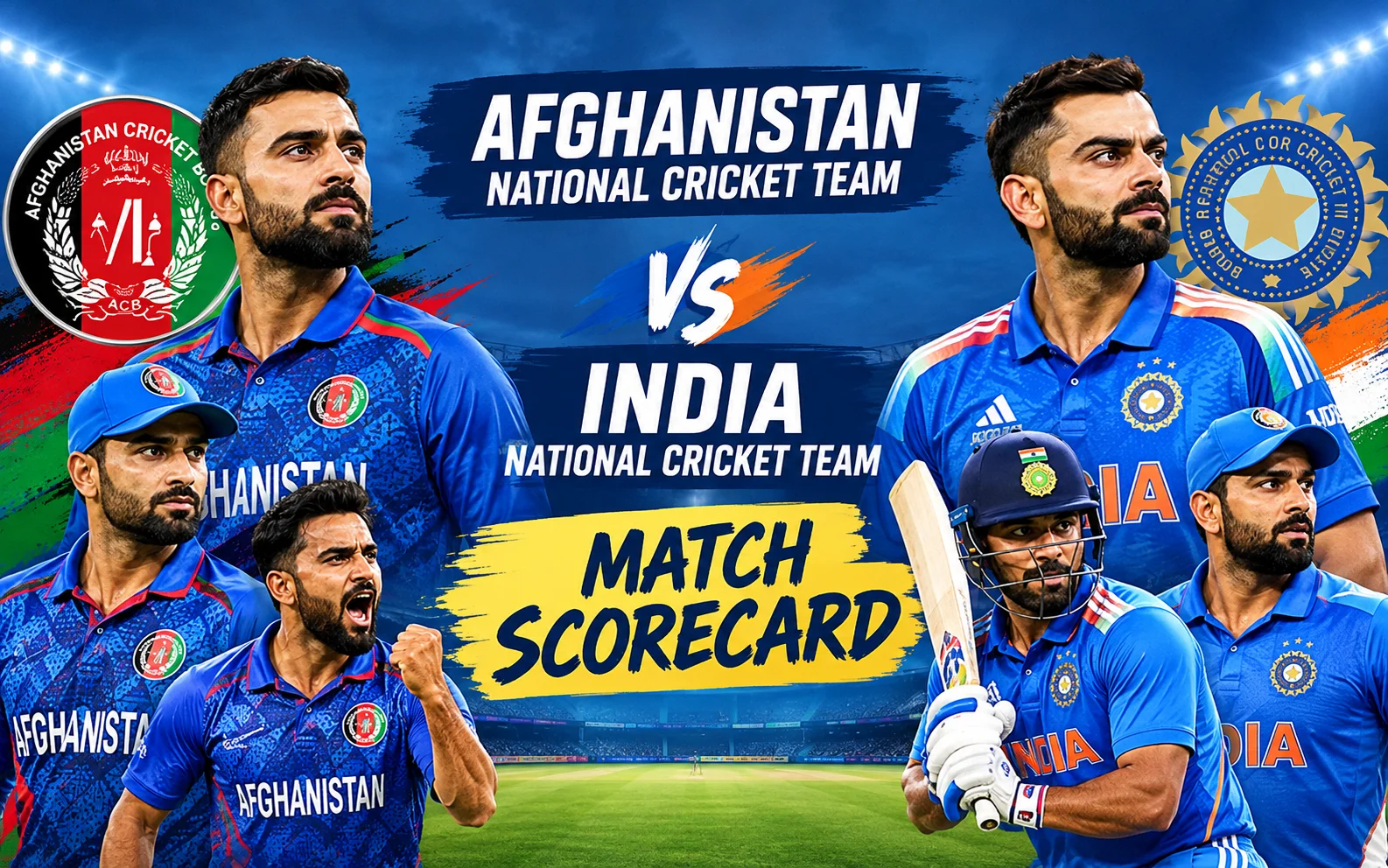 Afghanistan National Cricket Team vs India National Cricket Team Match Scorecard: Full Scorecard and Match Analysis