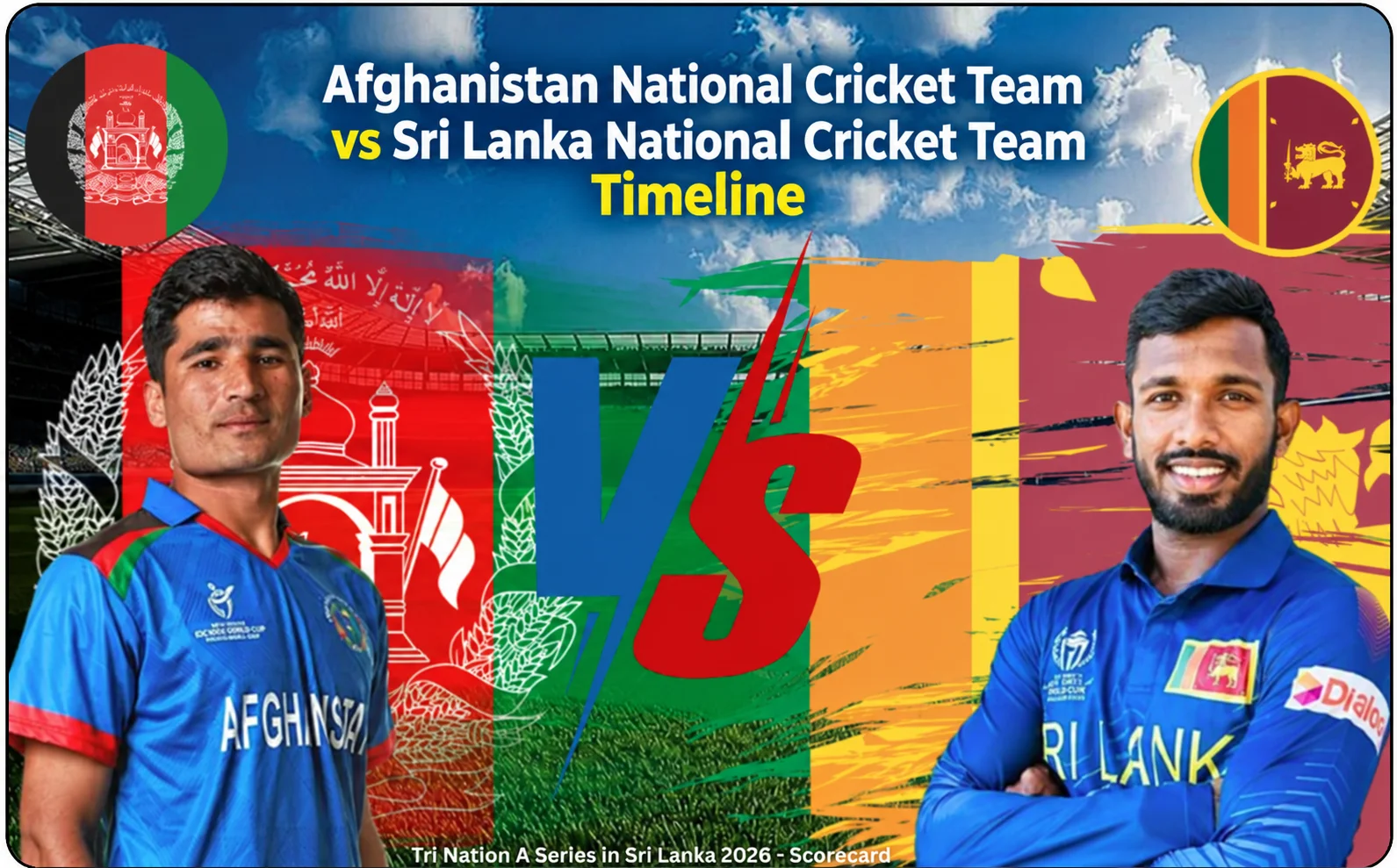 Afghanistan National Cricket Team vs Sri Lanka National Cricket Team Timeline