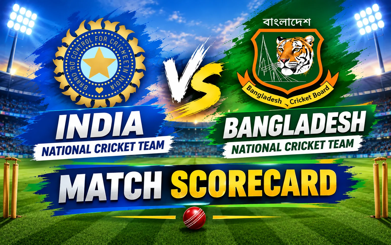 India National Cricket Team vs Bangladesh National Cricket Team Match Scorecard