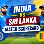 India National Cricket Team vs Sri Lanka National Cricket Team Match Scorecard