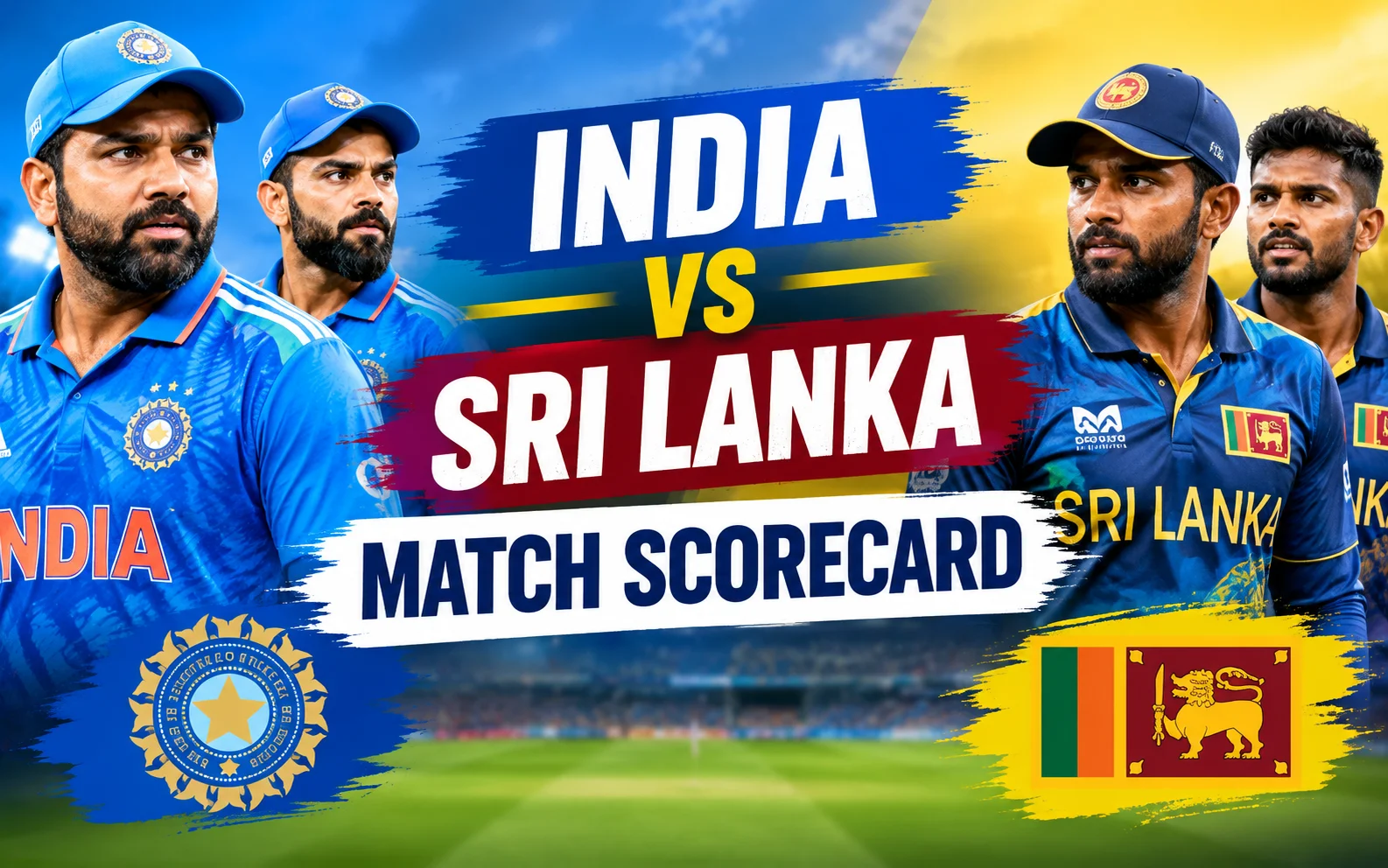 India National Cricket Team vs Sri Lanka National Cricket Team Match Scorecard