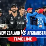 New Zealand National Cricket Team vs Afghanistan National Cricket Team Timeline