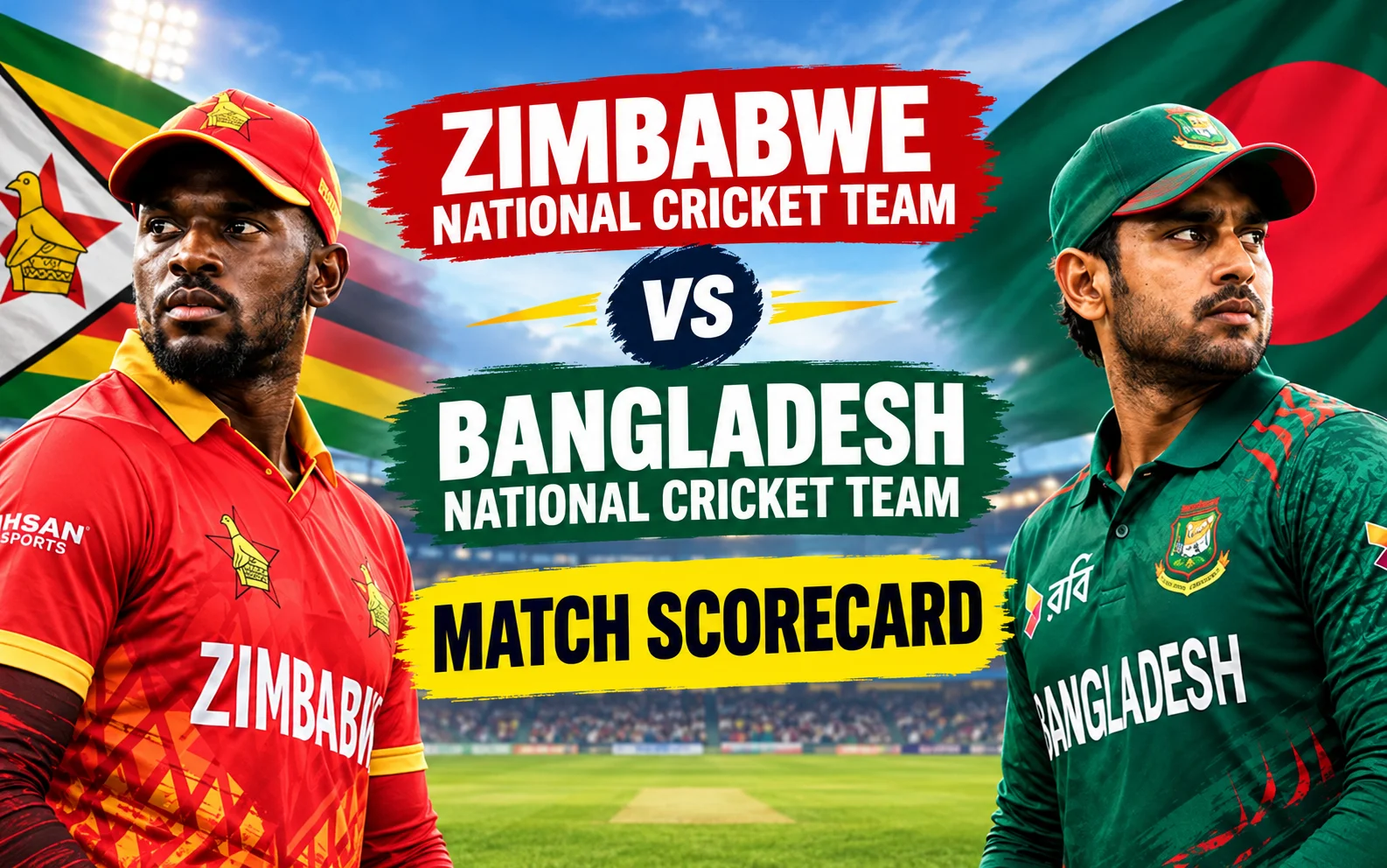 Zimbabwe National Cricket Team vs Bangladesh National Cricket Team Match Scorecard Zimbabwe National Cricket Team vs Bangladesh National Cricket Team Match Scorecard